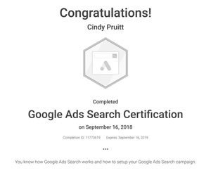 google certified ads search