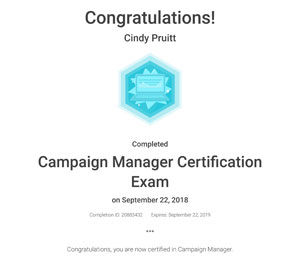 google certified campaign manager