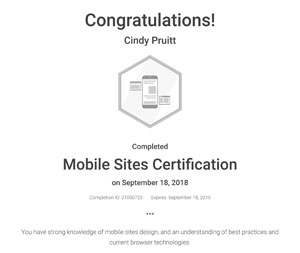 google certified mobile sites